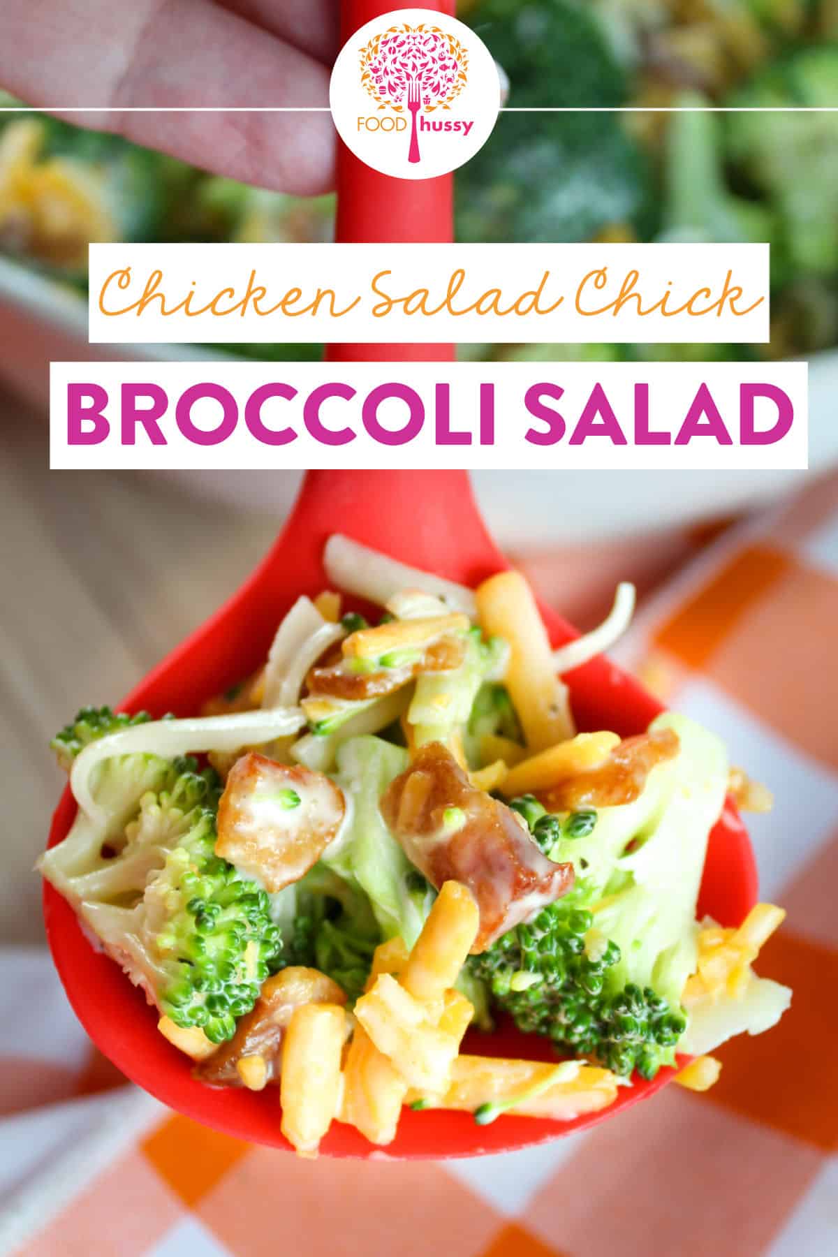 Chicken Salad Chick Broccoli Salad is my favorite restaurant side dish! It's crunchy, creamy, cheesy and bacon-y! How can you ask for anything better? This make-at-home recipe makes enough for the whole family and is the perfect dish for a potluck! via @foodhussy