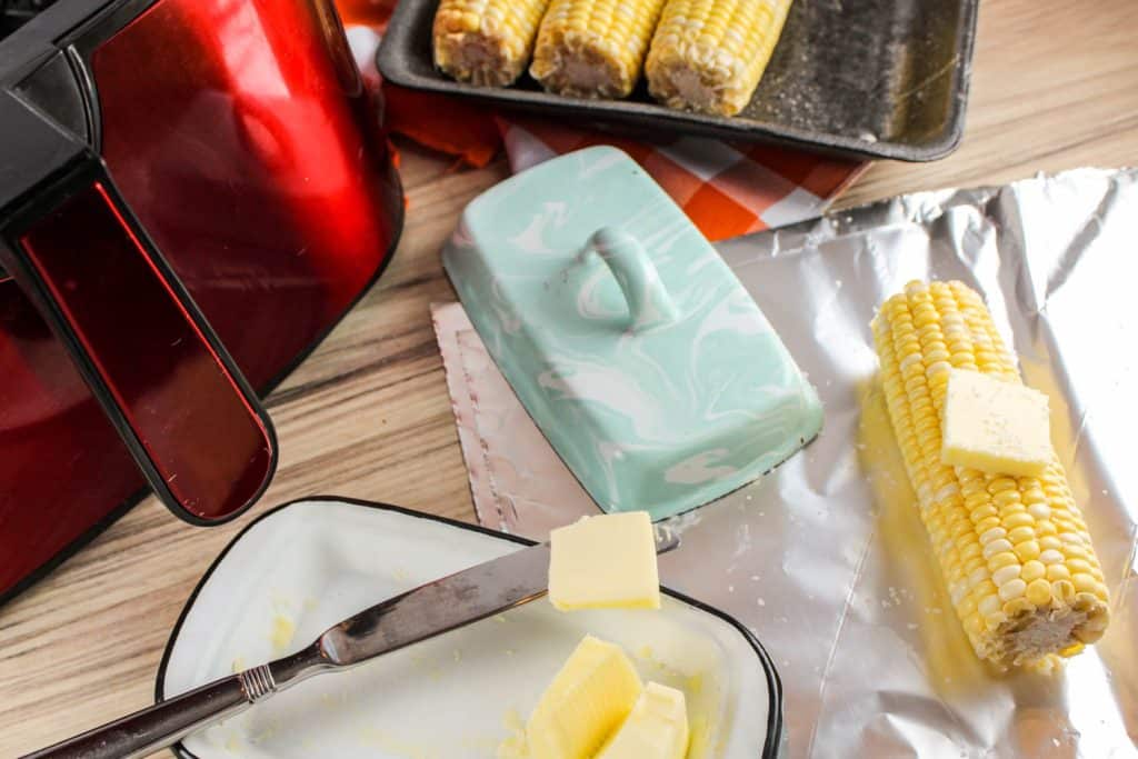 Air Fryer Corn on the Cob with Foil