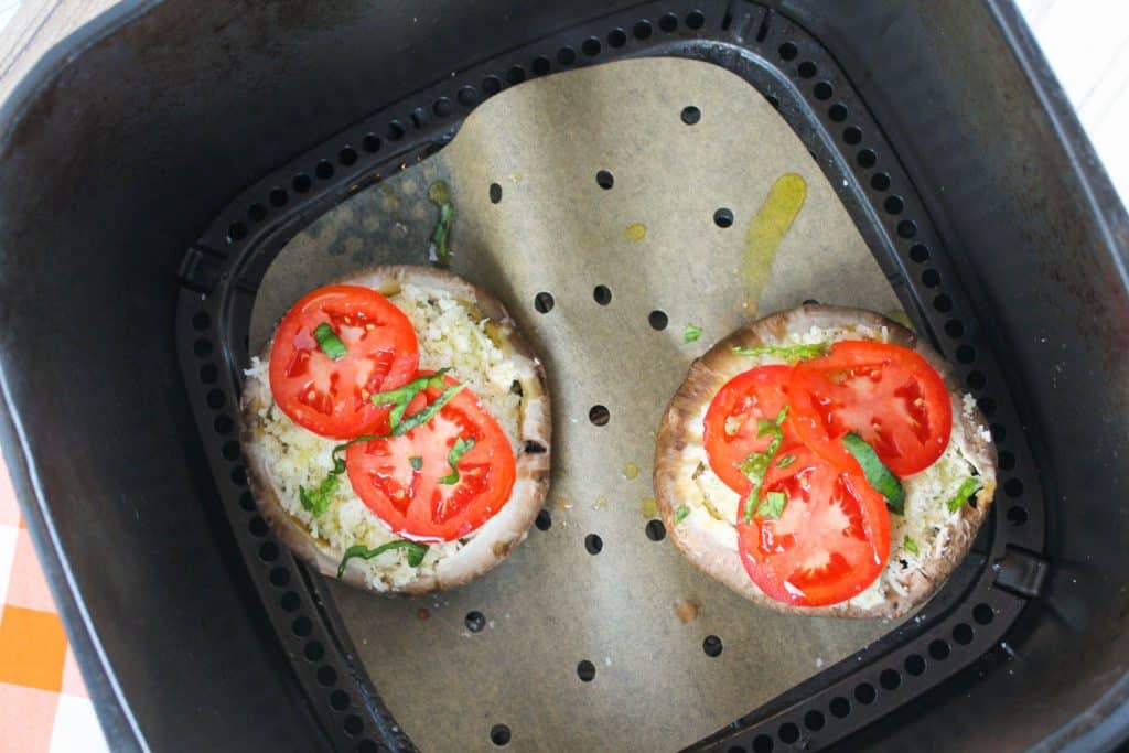 Air Fryer Stuffed Portobello Mushrooms