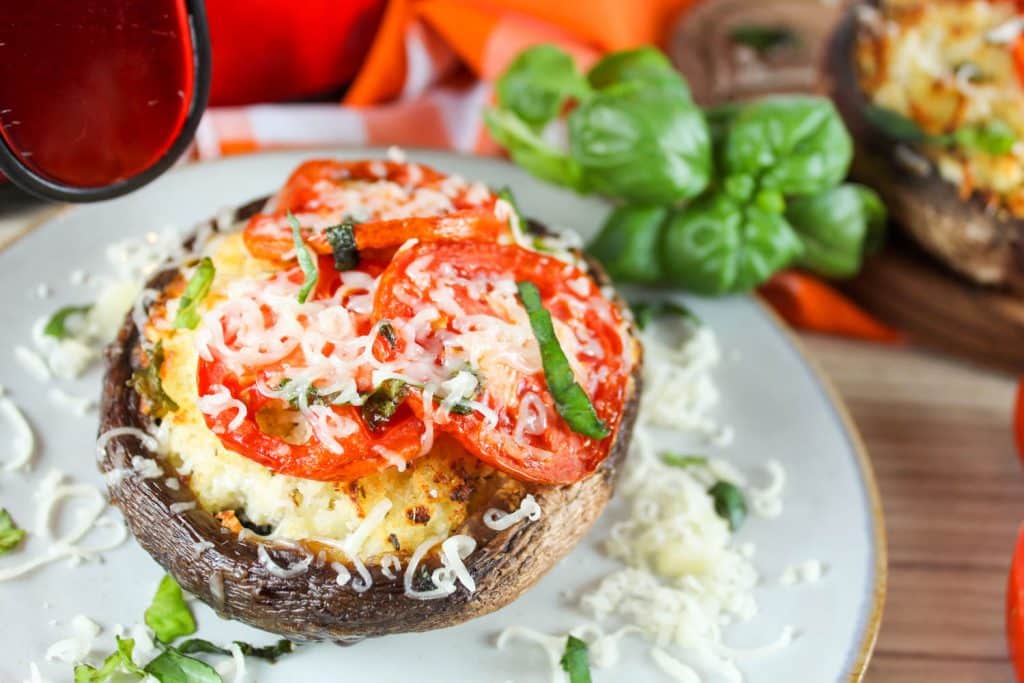 Air Fryer Stuffed Portobello Mushrooms