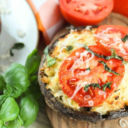 Air Fryer Stuffed Portobello Mushrooms