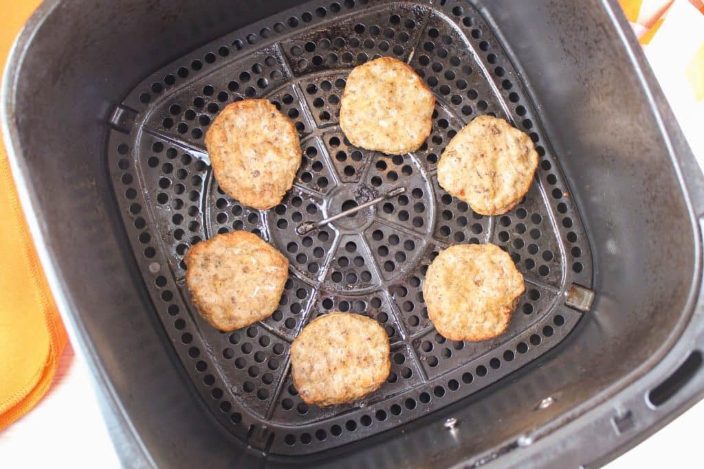 Frozen Sausage Patties in the air fryer