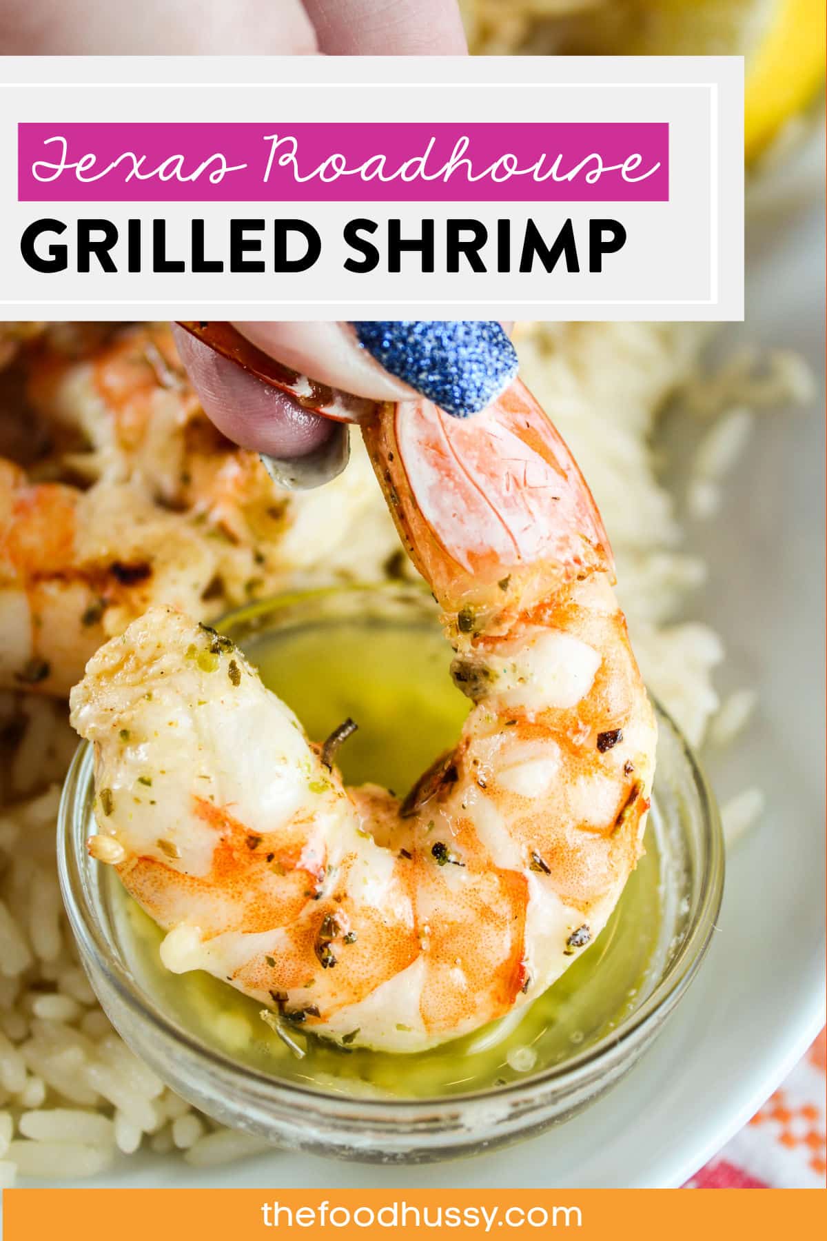 This Copycat Texas Roadhouse Grilled Shrimp is seasoned perfectly and drizzled with a savory Garlic Lemon Pepper Butter. After a quick marinade, these flavor filled shrimp are ready in just 5 minutes! via @foodhussy