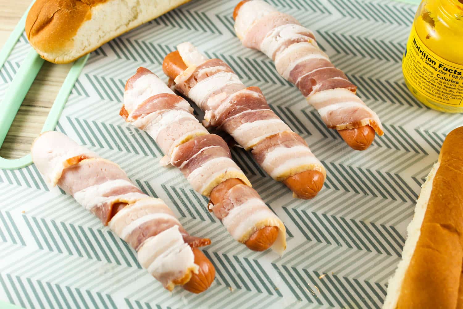 Bacon Wrapped Hot Dogs in Air Fryer - The Food Hussy