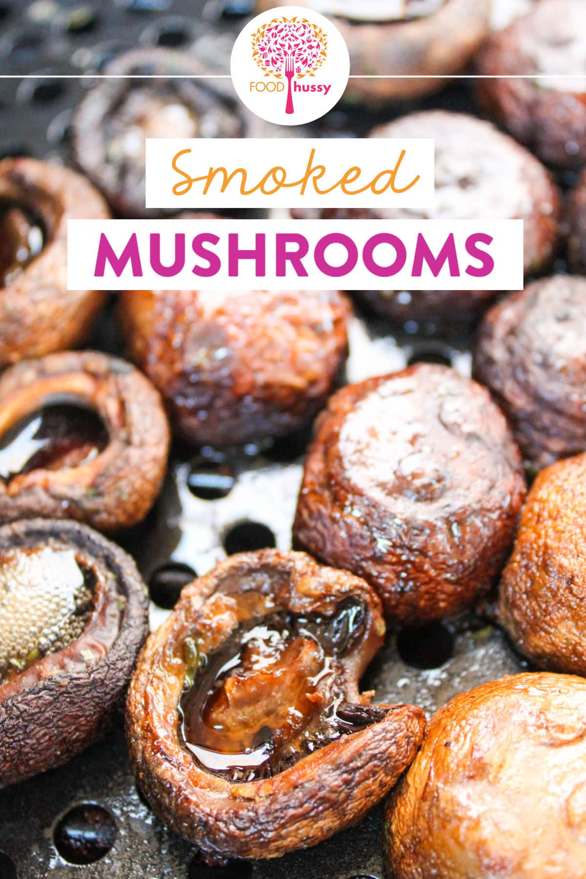 Smoked Mushrooms are so delicious - they absorb the smokiness from the Traeger wood pellets but they still have the meatiness that we love about mushrooms! The earthy mushrooms pair so well with that smoky flavor. Great as a side dish or appetizer!
 via @foodhussy