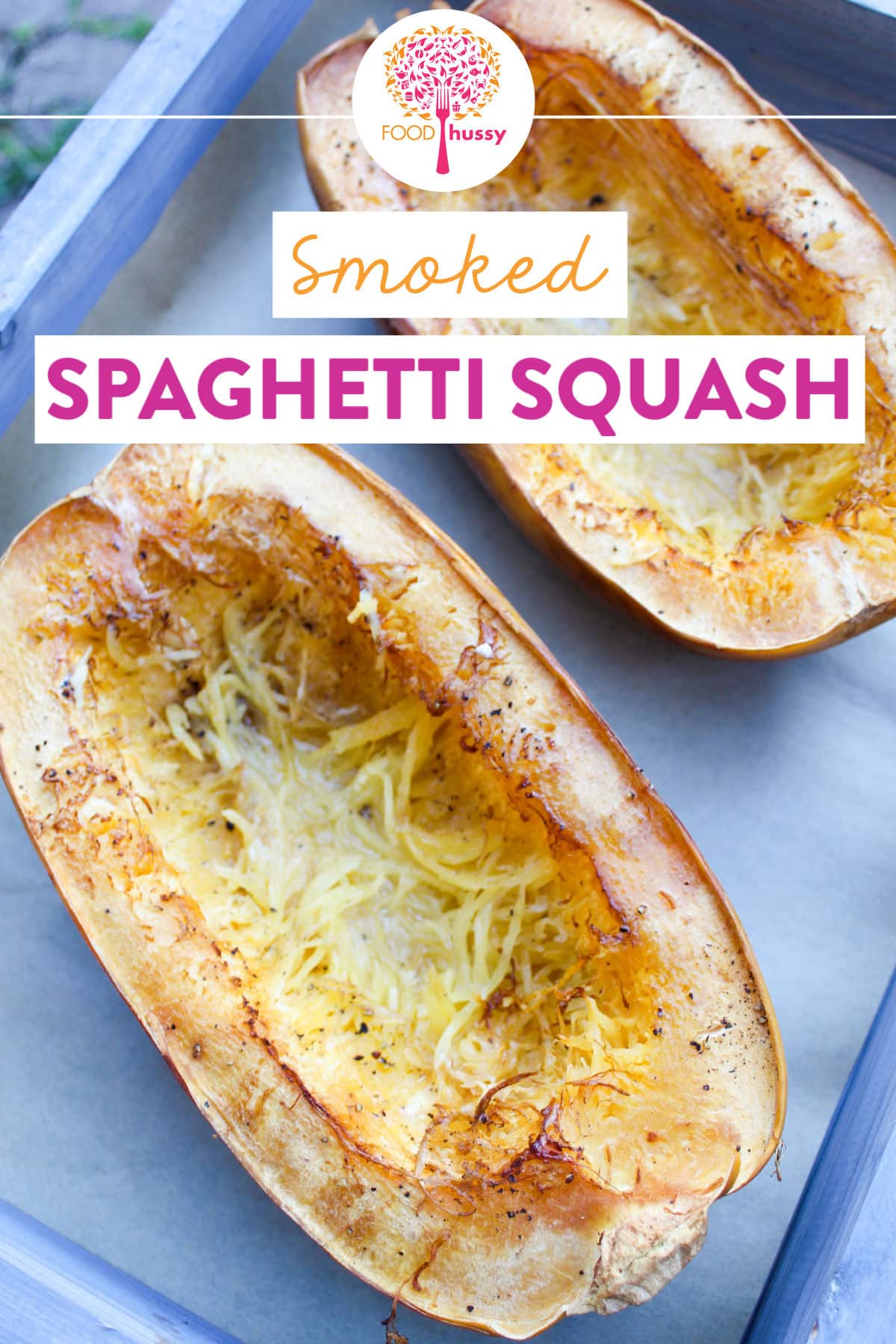 Smoked Spaghetti Squash is an easy & tasty side dish that takes on all that delicious smoky flavor from your smoker! Spaghetti squash is a great low-calorie and low-carb substitute for pasta.  via @foodhussy