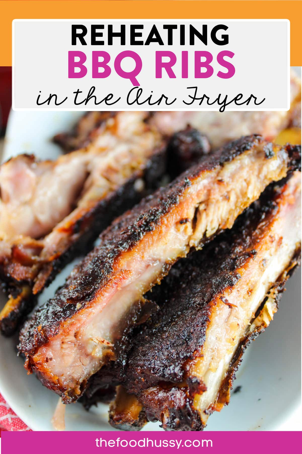 Reheating ribs in the air fryer is an easy way to get dinner on the table quickly! Leftover ribs can easily dry out but the air fryer helps the process so they have all the flavor the second time around.
 via @foodhussy