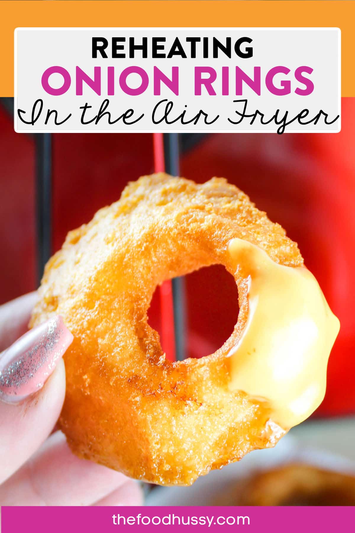 Fried foods can be tough to reheat - but reheating onion rings in the air fryer is a breeze! You'll have crunchy onion rings that will taste like you just ordered them! via @foodhussy