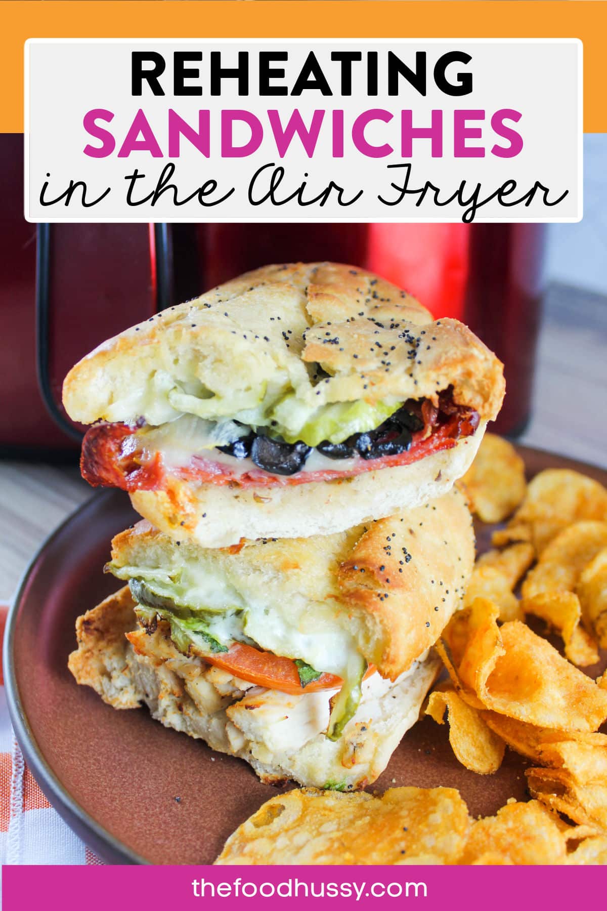 Reheating sandwiches in the air fryer is a simple and easy way to bring the flavor back to life! The air fryer is the best appliance for reheating that you can own!  via @foodhussy