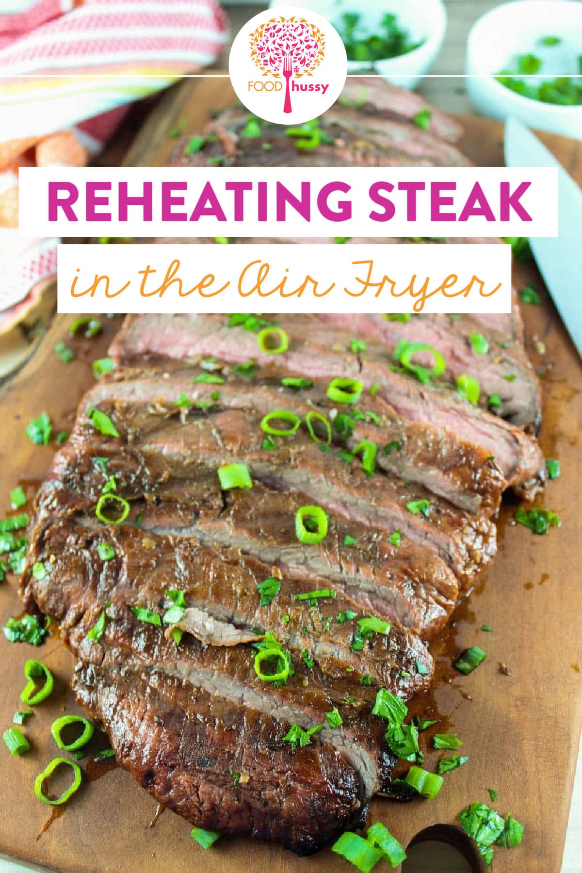 Reheating steak in the air fryer is an easy way to refresh your leftovers! Leftover steak can easily get dry and tough but I've got some tips & tricks so that doesn't happen. via @foodhussy