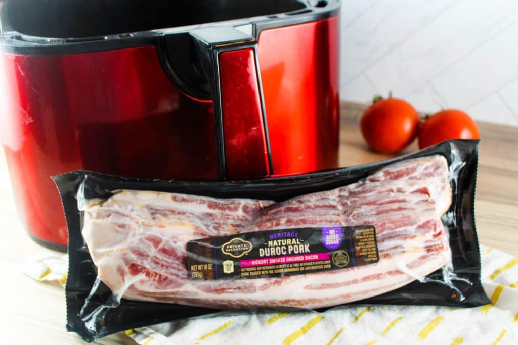 Frozen bacon in the air fryer