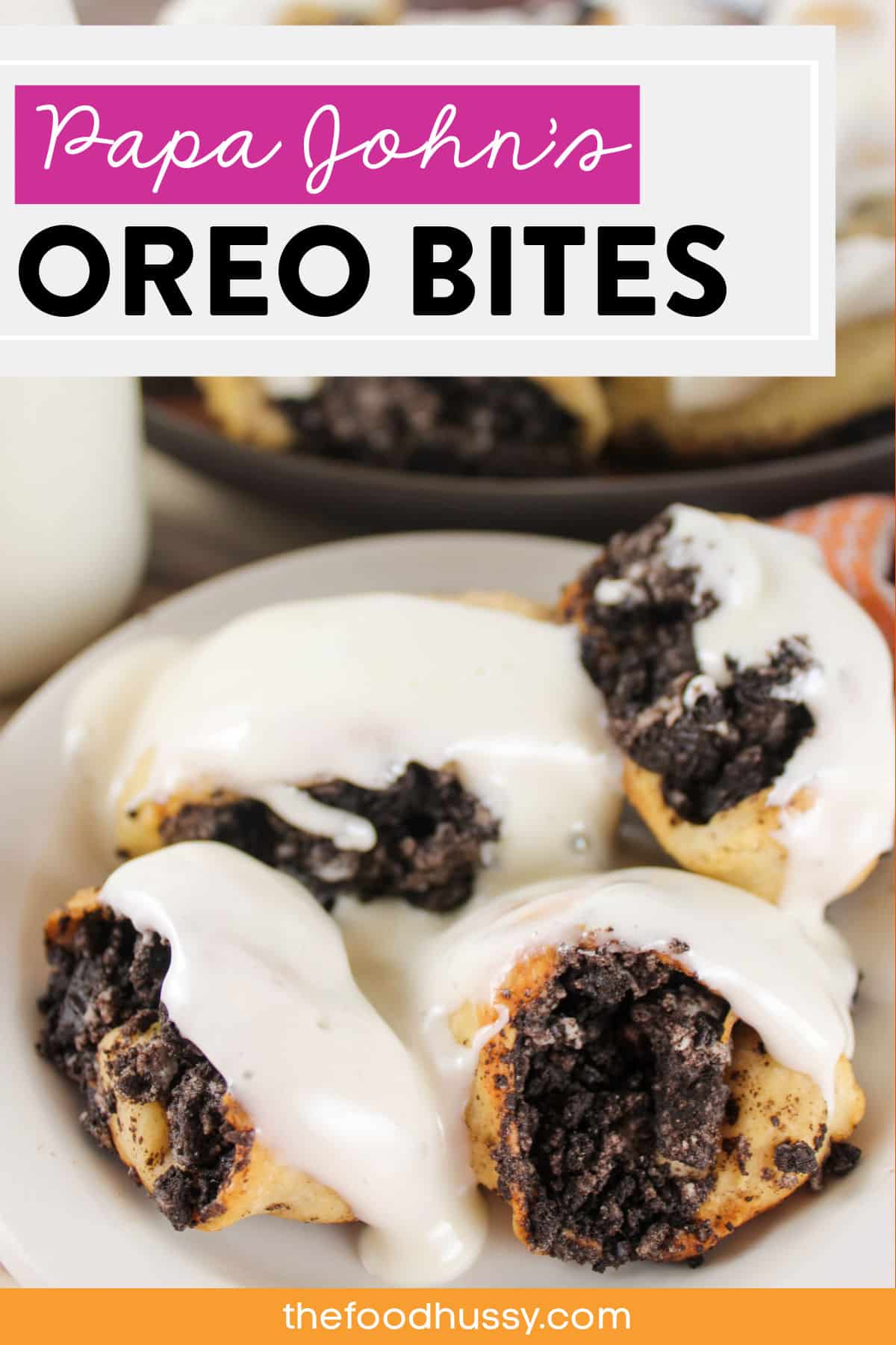 Papa John's Oreo Bites are a limited time menu offering in the restaurant - but now you can make them whenever you want at home. And the best part - my recipe costs less than one order and makes 4X the bites!!!  via @foodhussy