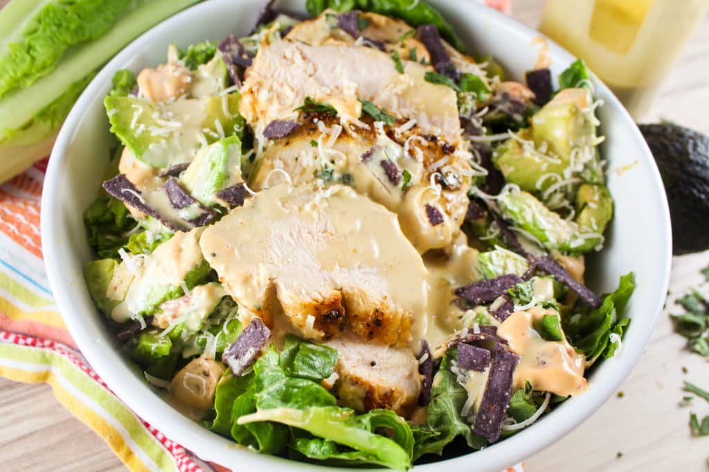 Panera Southwest Caesar Salad with Chicken