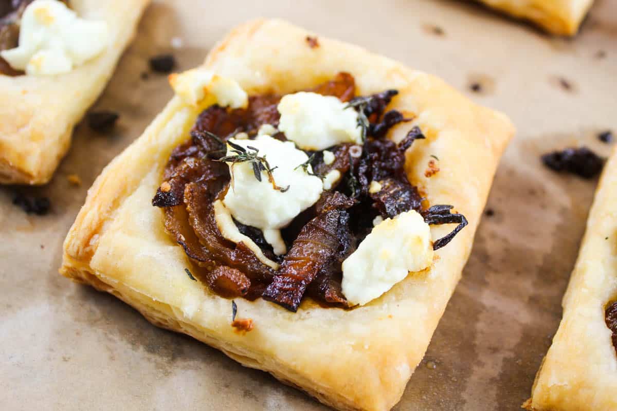 Caramelized Onion & Goat Cheese Tartlets The Food Hussy