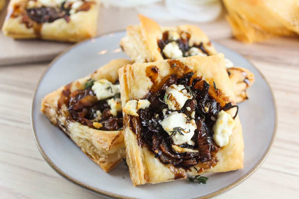 Caramelized Onion & Goat Cheese Tartlets The Food Hussy