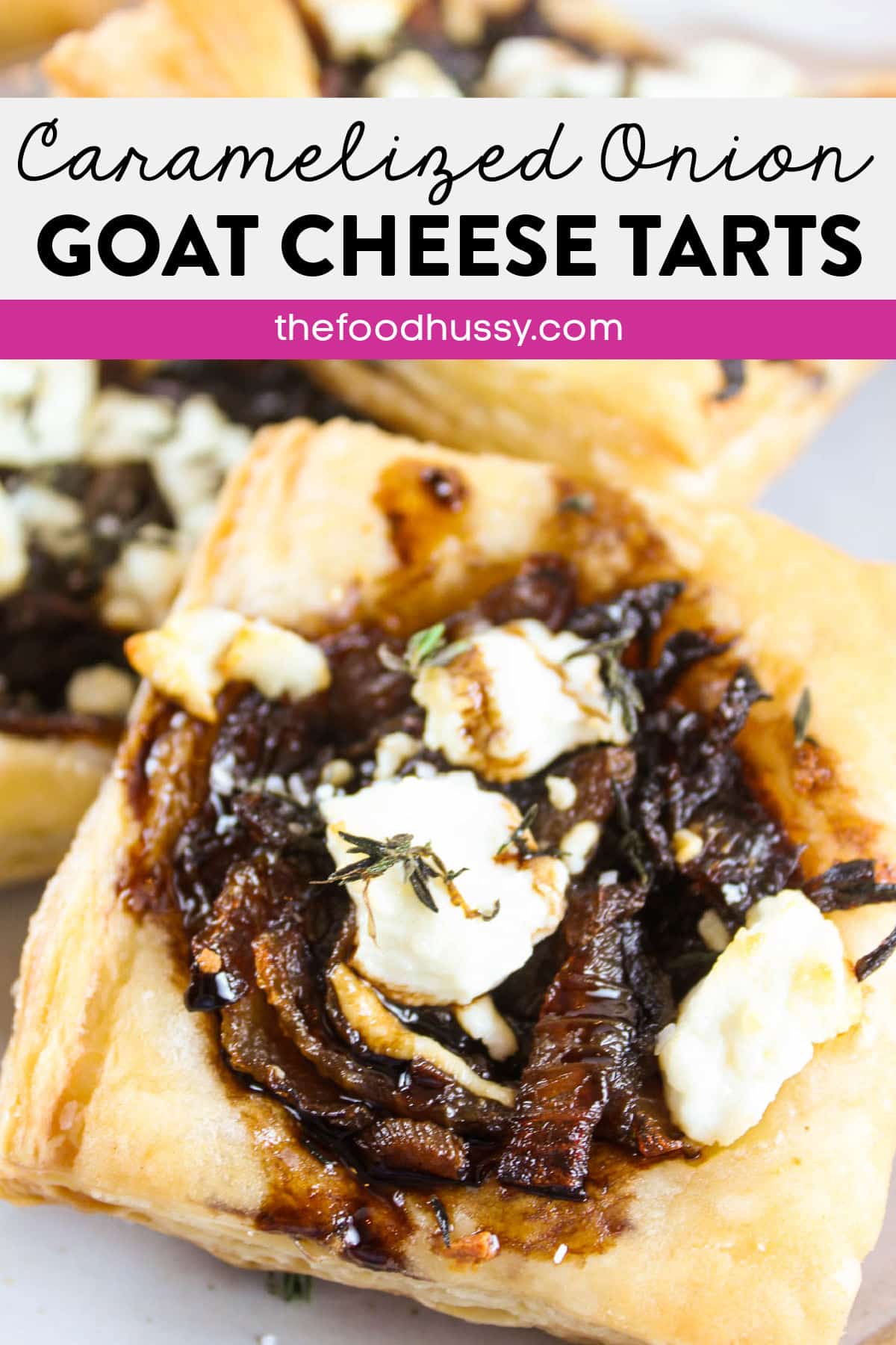 These Caramelized Onion & Goat Cheese Tartlets will be the most popular dish at your next brunch! They're beautiful, light, crispy, creamy and delicious!  via @foodhussy