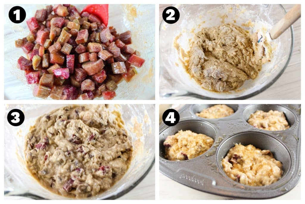 How to make Rhubarb Banana Muffins