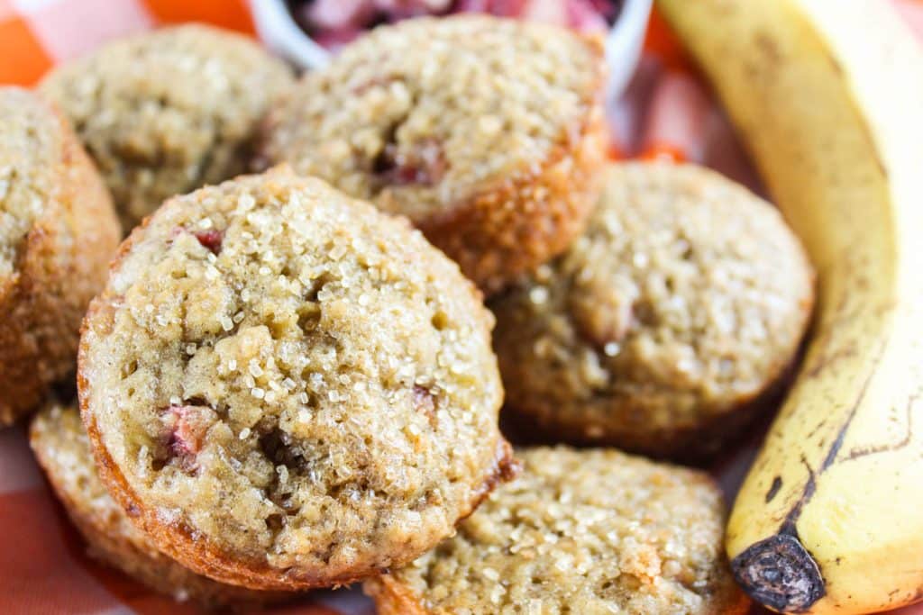 Rhubarb Banana Muffins