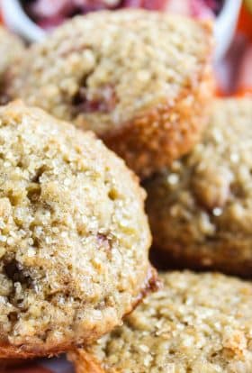 Rhubarb Banana Muffins