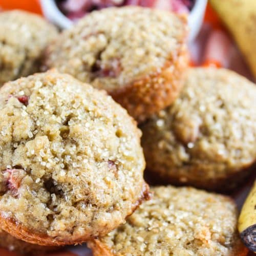 Rhubarb Banana Muffins