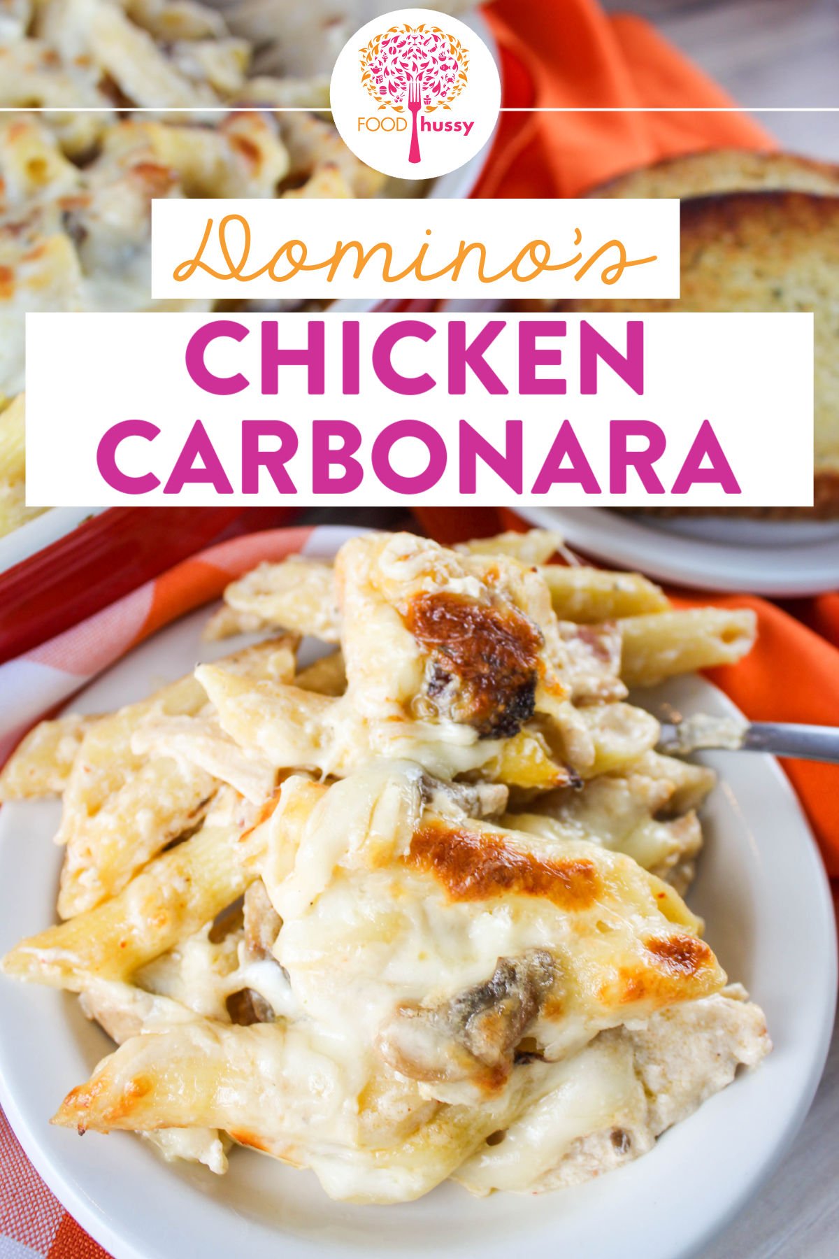 Domino's Pizza has a big menu beyond pizza and this Chicken Carbonara is my constant craving! It's loaded with grilled chicken, fresh onions and mushrooms, creamy Alfredo sauce and more cheese!
 via @foodhussy