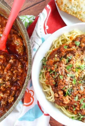 Ground Pork Spaghetti