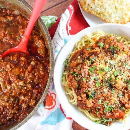 Ground Pork Spaghetti