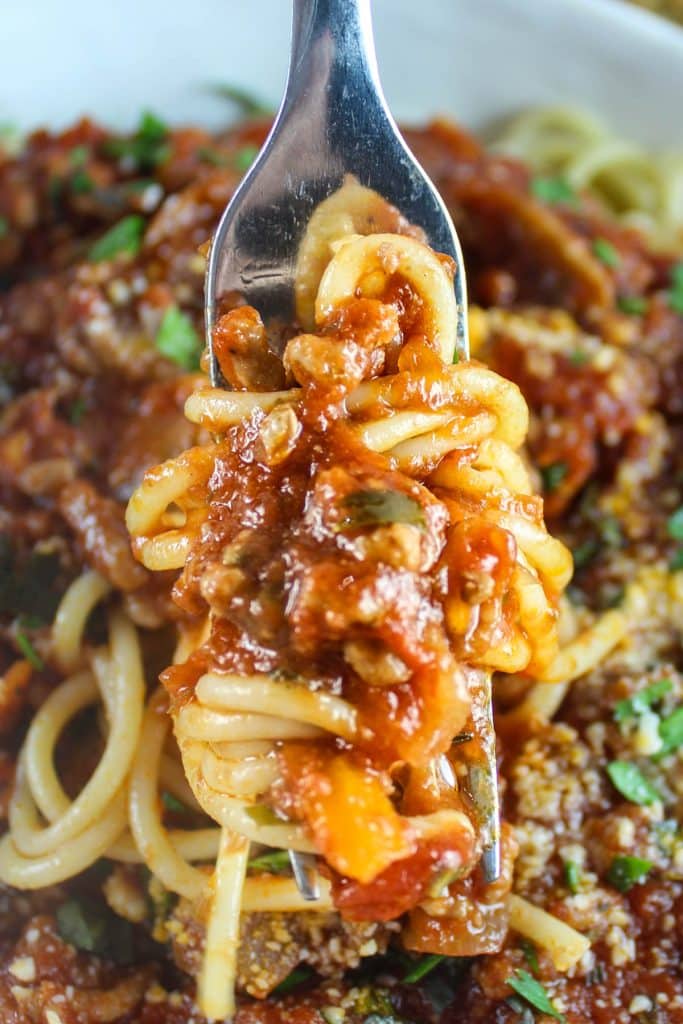 Ground Pork Spaghetti