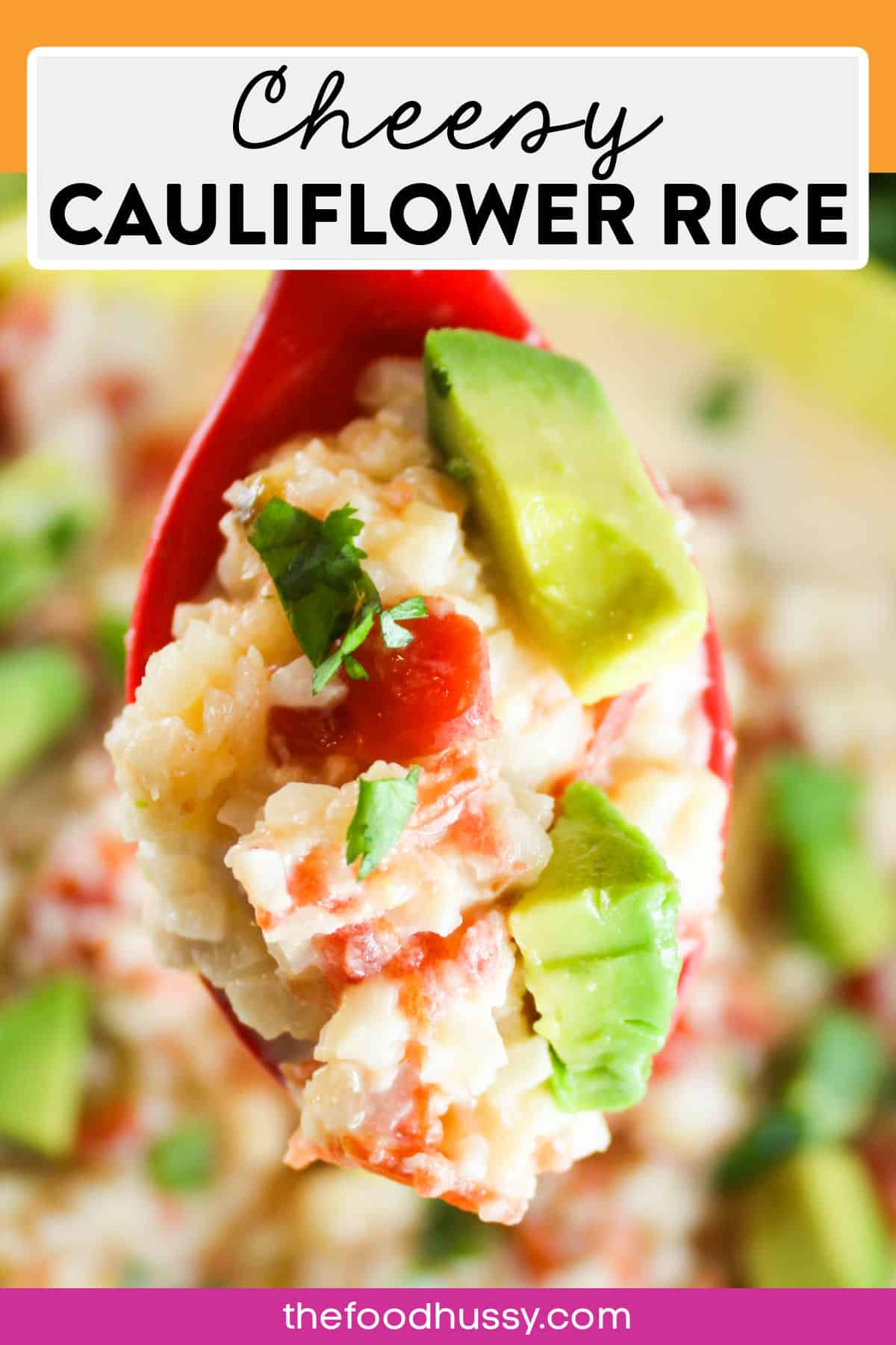 This Cheesy Cauliflower Rice is my absolute new favorite side dish! It's cheesy, creamy and full of veggies. I promise if you make this keto-friendly dish once - you'll be making it every week! via @foodhussy
