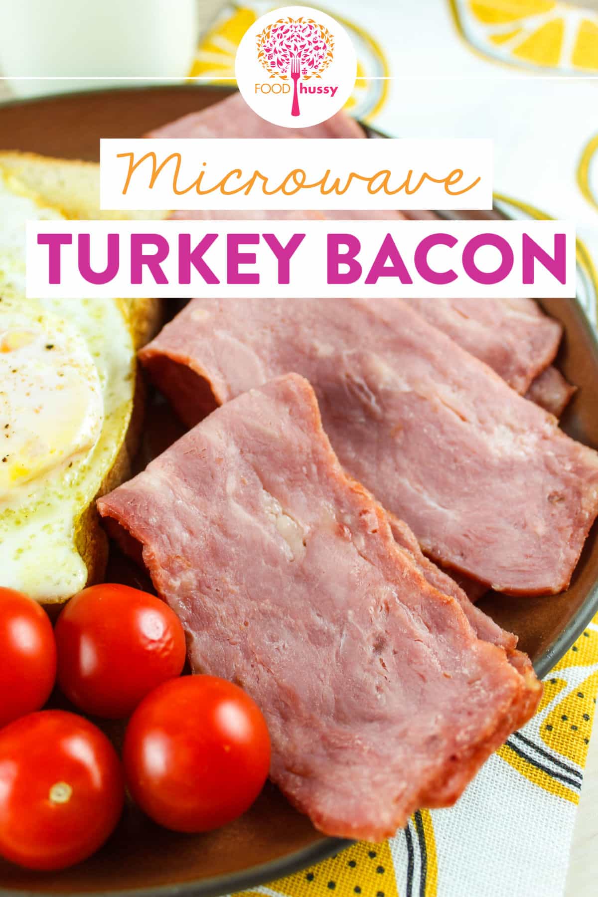 Microwave Turkey Bacon is a great gluten-free, keto side dish for breakfast. You can also use turkey bacon as a delicious addition to other dishes in place of regular pork bacon with a lot less grease. via @foodhussy