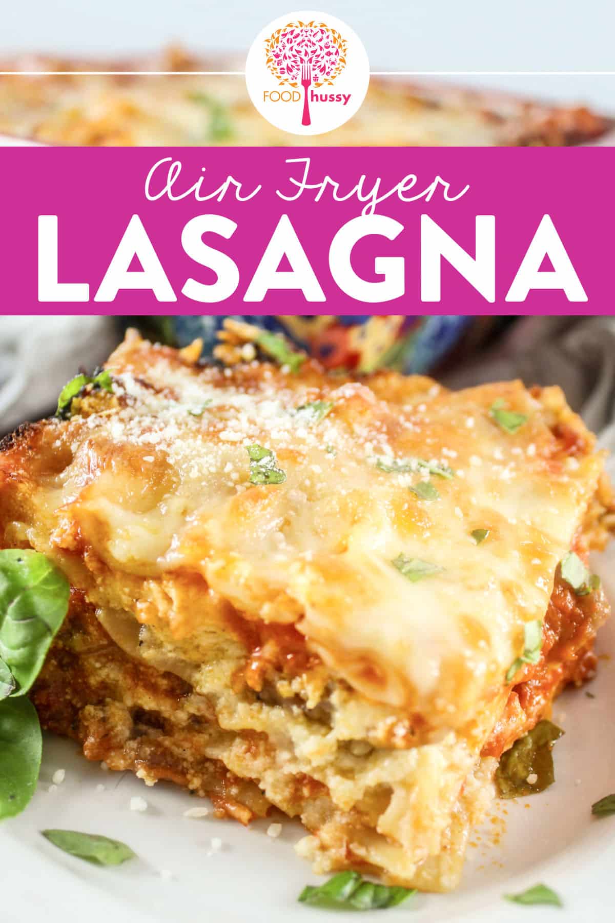 Making Air Fryer Lasagna takes a normally special event dinner and makes it a weeknight delight! Loaded with your favorite flavors: Italian sausage, three cheeses, perfect pasta and your favorite pasta sauce! via @foodhussy