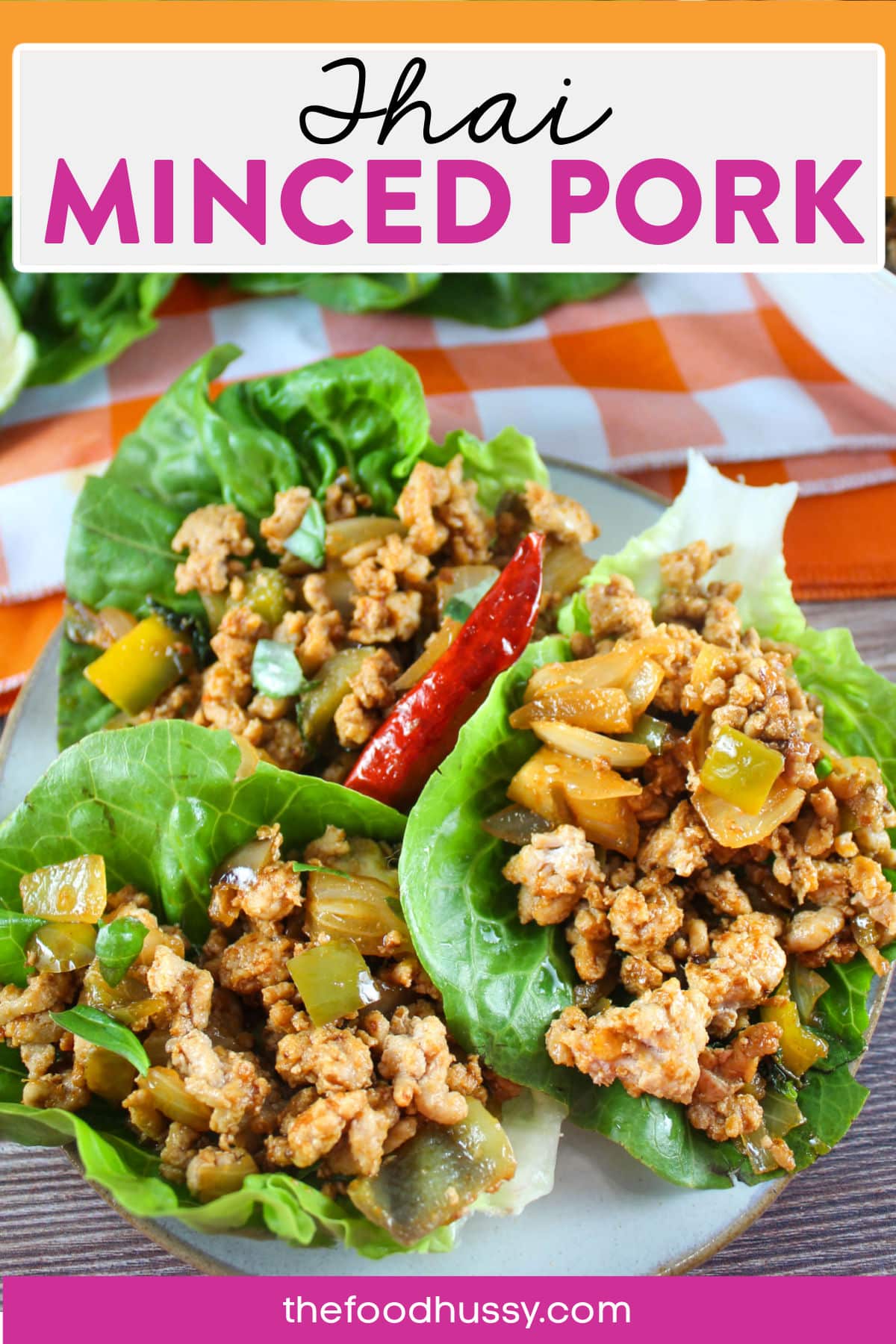 Thai Minced Pork - also known as Pad Kra Pao - is a quick and healthy lunch you can have ready in 15 minutes! Plus - serve it in lettuce wraps, with rice or ramen - it's all delicious! via @foodhussy