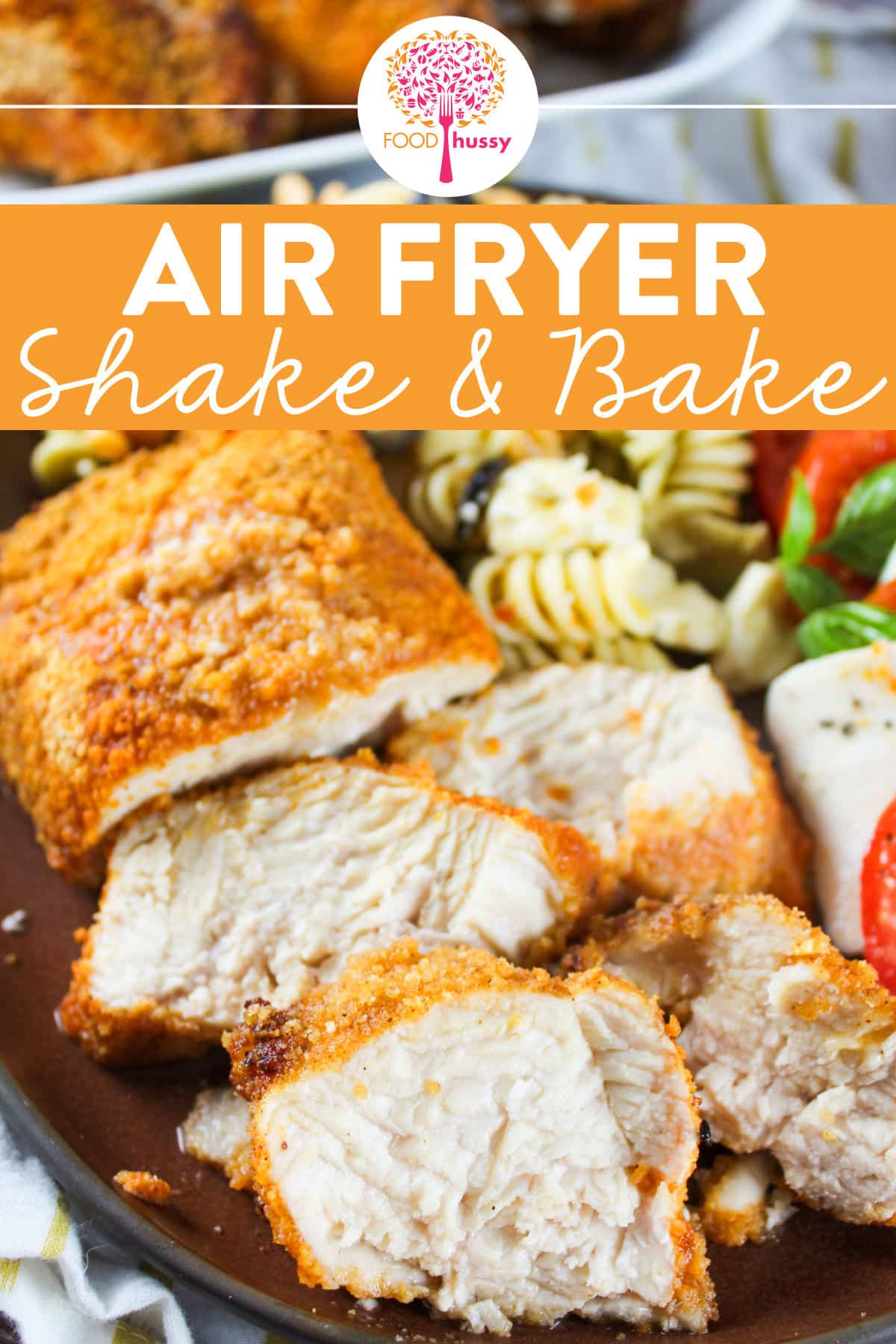 Air Fryer Shake 'n Bake Chicken is an easy weeknight meal that will serve you crispy chicken on the outside while keeping it juicy on the inside.  via @foodhussy