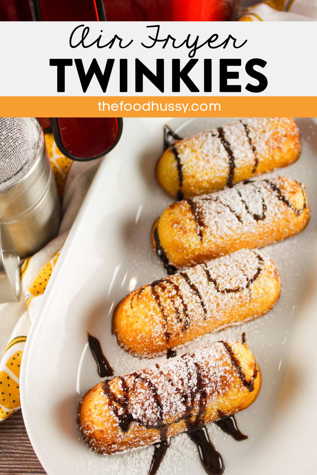Air Fryer Twinkies are a super-fun and easy dessert for kids and adults alike! Take those taste treats and amp them up by making them crispy on the outside and ooey-gooey on the inside in just 3 minutes! via @foodhussy