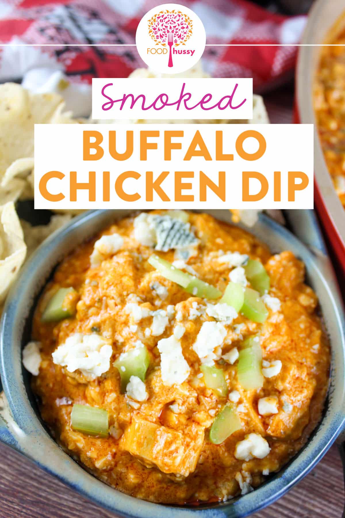 Smoked Buffalo Chicken Dip - The Food Hussy