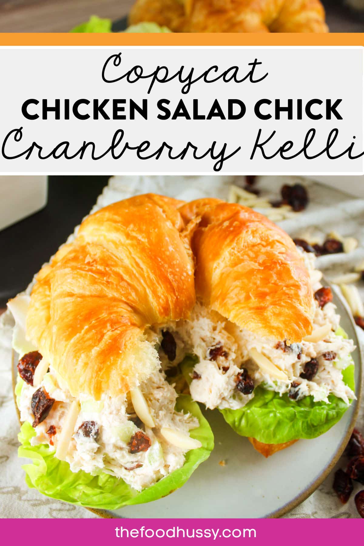 Chicken Salad Chick's Cranberry Kelli is a fun and fruity version of their chicken salad! Tangy cranberries and crunchy almonds add to the delicious flavor of their original recipe.  via @foodhussy