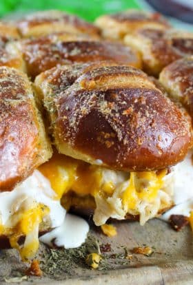 Chicken Bacon Ranch Sliders