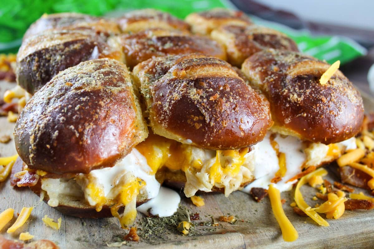 Chicken Bacon Ranch Sliders - The Food Hussy