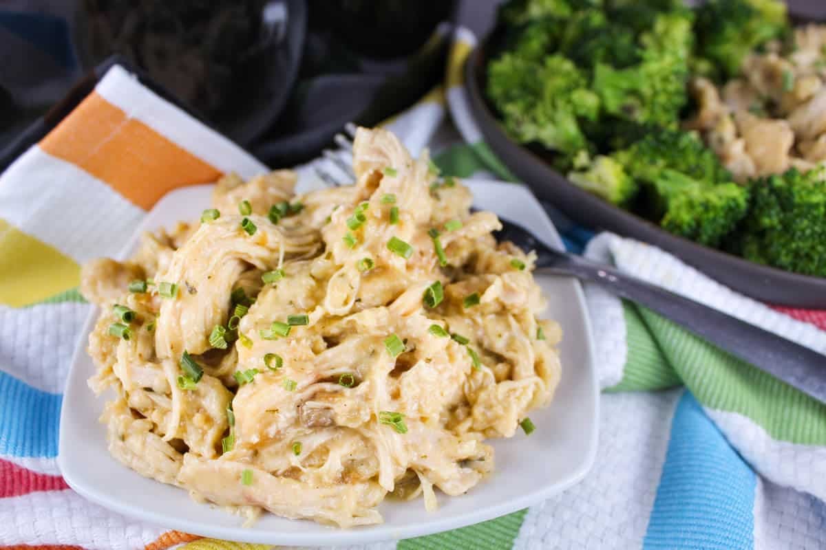 4 Ingredient Slow Cooker Chicken & Stuffing - The Food Hussy