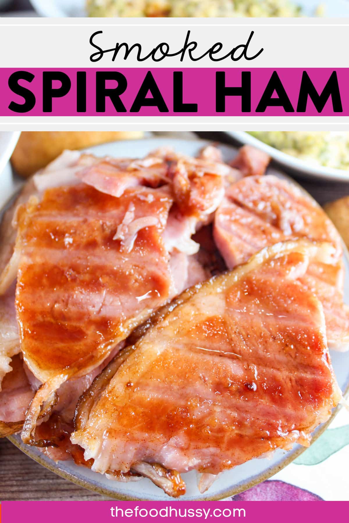 Spiral Smoked Ham is always a favorite holiday meal - because it's easy and delicious. Plus there are so many uses for leftover ham! This classic brown sugar glaze will be a favorite as well! via @foodhussy
