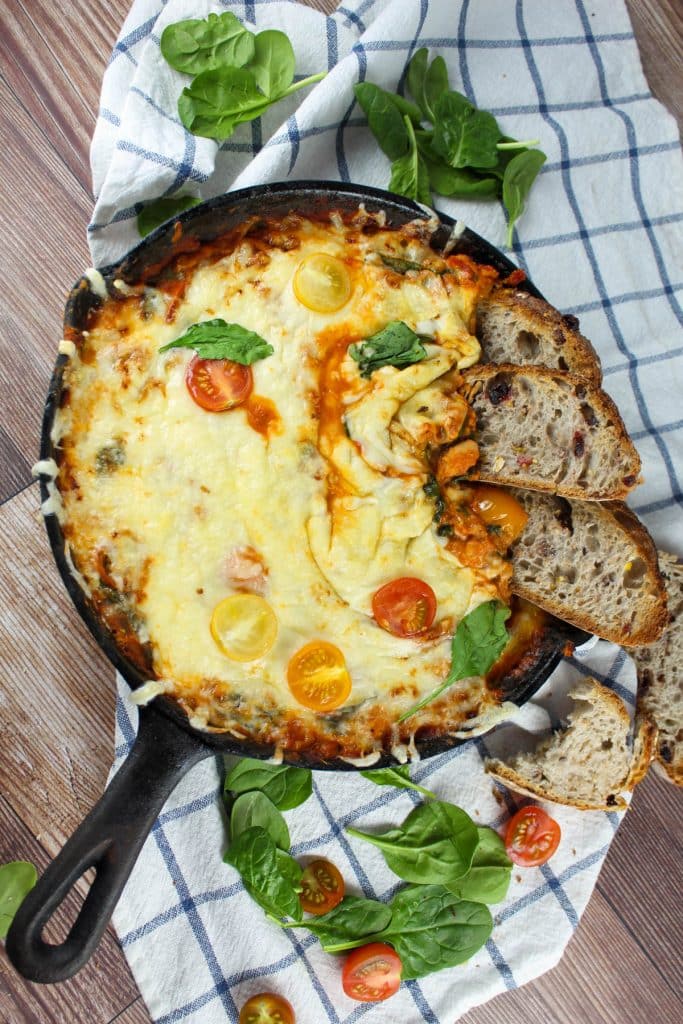 Cheesy White Bean Tomato Bake