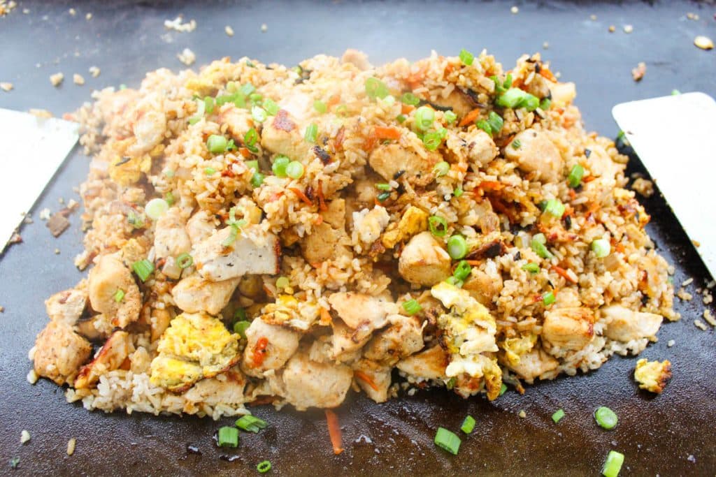 Chicken Fried Rice on the Blackstone