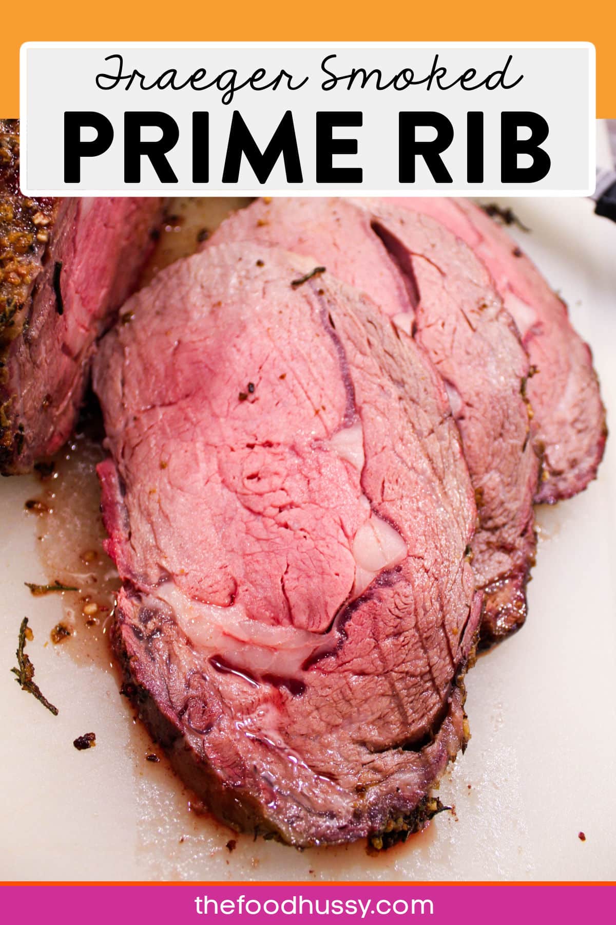This Traeger Prime Rib will serve up the perfect flavor for your holiday meal! Simple seasonings and a few hours will make the most melt-in-your-mouth Prime Rib!  via @foodhussy