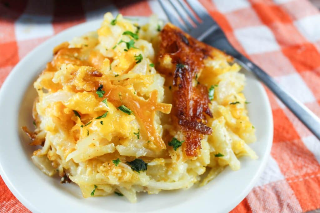 Cracker Barrel Hashbrown Casserole in a crock pot