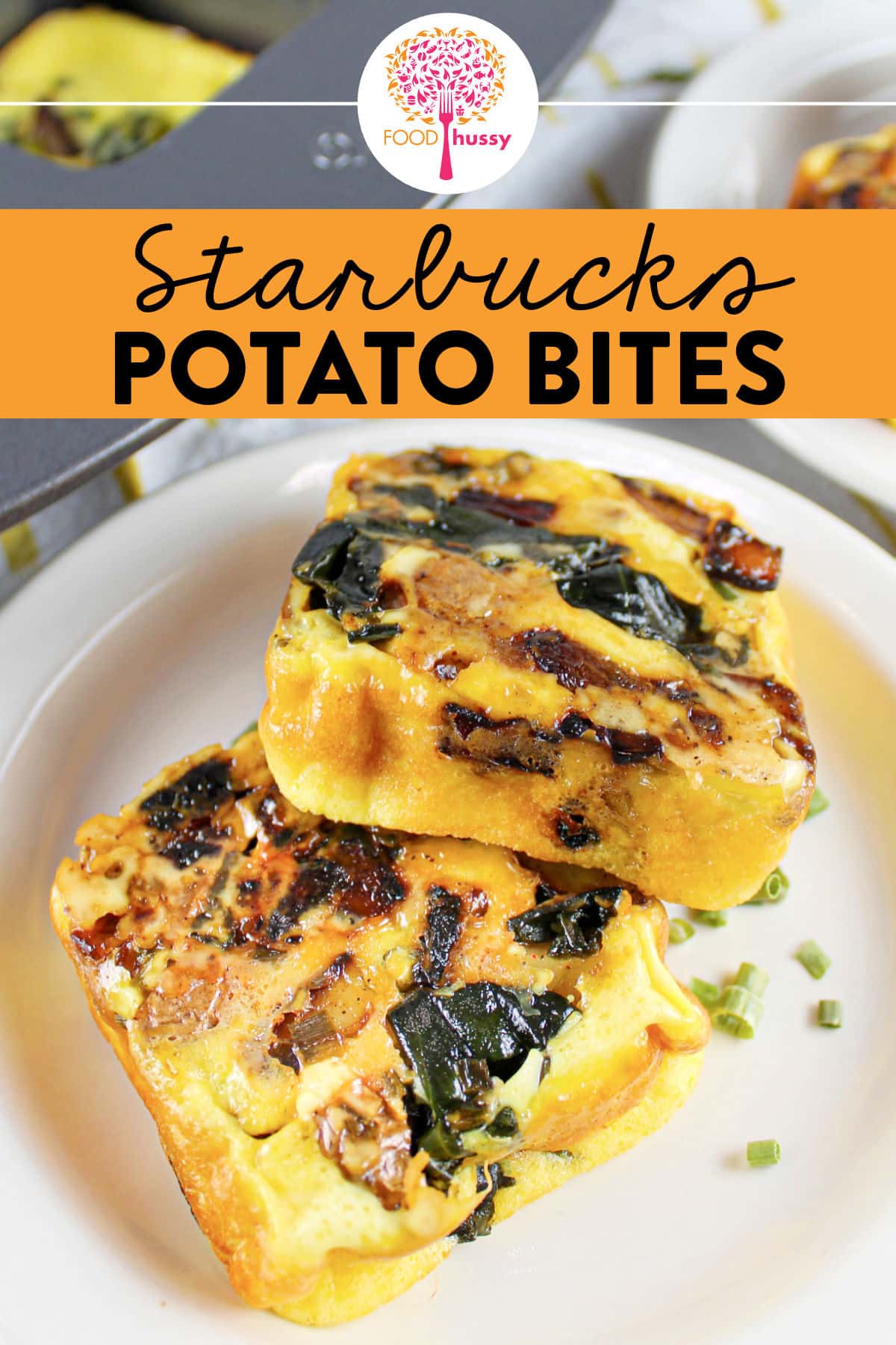 Starbucks new Potato Cheddar Chive Bakes are a new menu item that you can now make at home any time! Filled with sautéed red potatoes, onions and spinach layered with cheese and light, fluffy eggs - these bites are a perfect breakfast snack! via @foodhussy