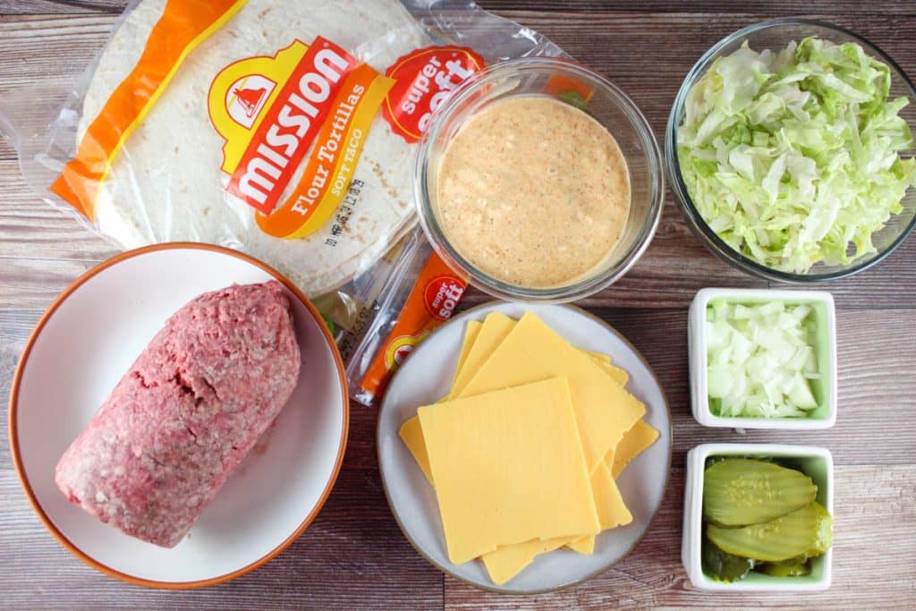 Big Mac Quesadillas Ingredients