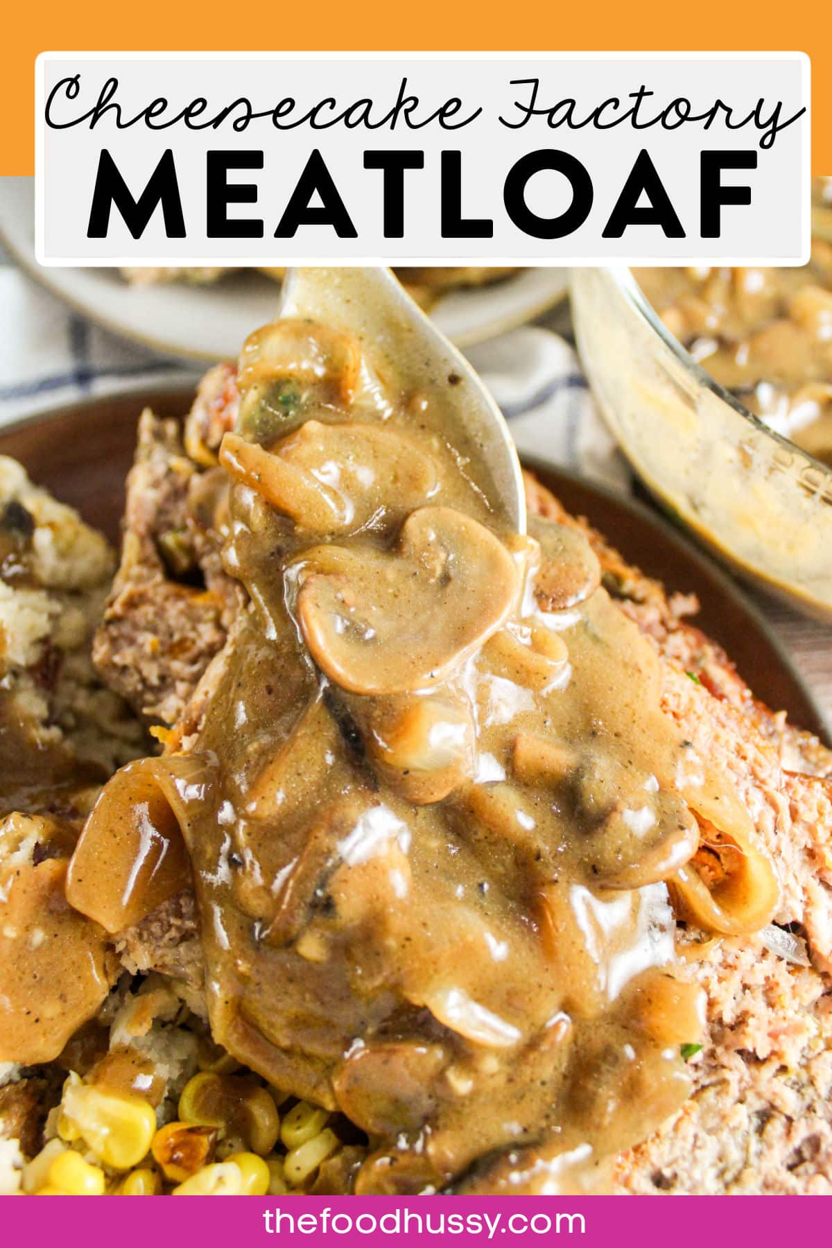This Copycat Cheesecake Factory Meatloaf is spot on - loaded with ground beef & pork, veggies and the perfect blend of seasonings. And no worries - it's also smothered in a rich brown gravy filled with sauteed onions and mushrooms! Comfort food at its best! via @foodhussy