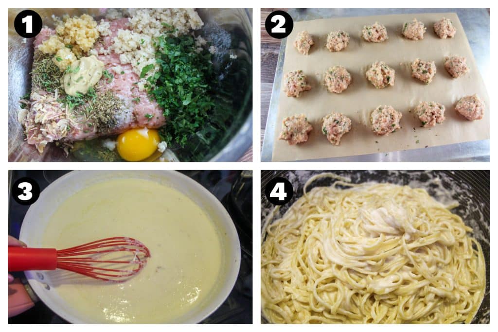 how to make alfredo & meatballs