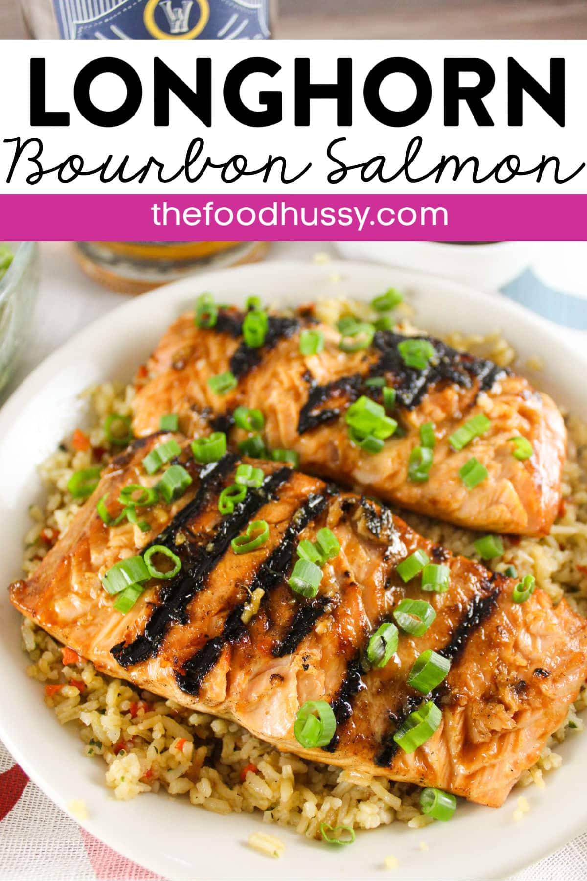 This Longhorn Salmon recipe is so easy to make and delicious to boot! Lightly marinated in bourbon and brown sugar with a little Asian flare - this salmon is a menu favorite! via @foodhussy