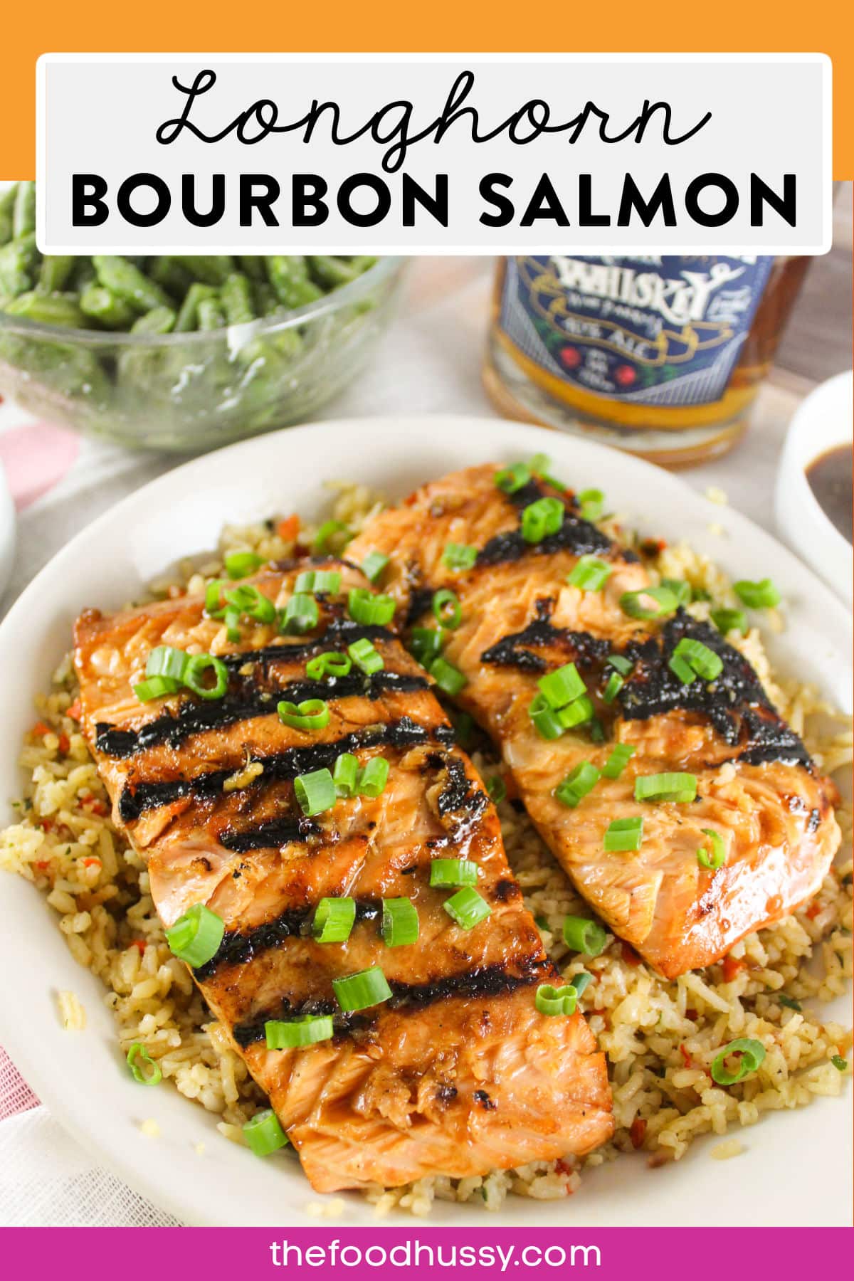 This Longhorn Salmon recipe is so easy to make and delicious to boot! Lightly marinated in bourbon and brown sugar with a little Asian flare - this salmon is a menu favorite! via @foodhussy